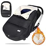 Orzbow Fußsack Babyschale Winter, Universell Einschlagdecke Babyschale Winter mit Verstellbarem...