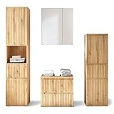 AUSTIN Badezimmermöbel Set in Artisan Eiche Optik, Wildeiche Optik FSC-zertifiziert - Modernes...