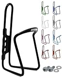 Flaschenhalter Fahrrad Schwarz aus Aluminium Extra Verstärkt für Rennrad MTB Trekkingrad...