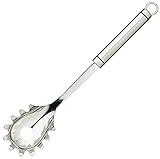 KitchenCraft Professional Spaghetti-Löffel, Ovaler Edelstahl-Nudellöffel mit Griff, Silber, 32,2...
