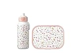 Mepal 107410165243 Pausenset Campus – Flowers & butterflies – Trinkflasche und Brotdose mit...