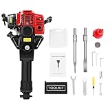 JAYEUW Abbruchhammer 52CC Benzin Stemmhammer 1900W 20-55J Two-Stroke Betonhammer mit Spitz- und...