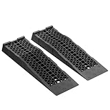 Wiltec Auffahrrampe 2er Set mit 5 t Traglast, robuste Autorampen aus PP, Unterlegkeile 70 x 20 x 7,8...