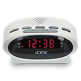 iCES ICR-210 Radiowecker - Radiowecker mit 2 Stunden Weckzeit - PLL FM - Snooze - Sleep Timer -...