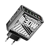 Handy-Ladegerät | Europäischer Reise Adapter Mit USB Ladegerät - Tragbare USB Station Mehrere...