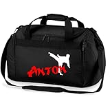 Sporttasche Karate mit Namen für Jungen | Personalisierte Kinder-Reisetasche Kampfsport Judo |...