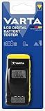 VARTA Batterietester LCD Digital für Batterien, Akkus und Knopfzellen, Testgerät für alle...