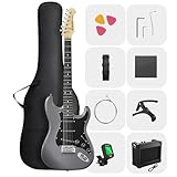 DONNER DST-80 E-Gitarre, 39” Anfänger E-Gitarren-Set mit Verstärker, klassischem...