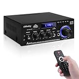 HiFi-Verstärker AK45 Mini Bluetooth Stereo-Audioverstärker Receiver 12V/ 220V 400W 2 Kanäle...