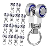 Gatuida 15 Stück Gardinenröllchen Metall für Vorhangschiene Ersatz Zubehör Mühelose Bewegung...