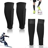Schienbeinschoner Kinder Fussball, 2 Paar Schienbeinschoner für Fußball, Sport Schienbeinschutz...