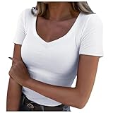 WILLBEST t-Shirt Damen 3/4 arm leichte Sommer-Tunika blusen & Tuniken für Damen halbarm Bluse Damen...