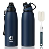 Fjbottle Edelstahl Trinkflasche Sport mit Magnetischem Deckel 1500ML BPA-Frei Auslaufsichere Kinder...