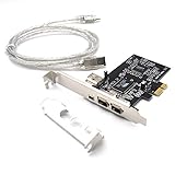 Pardarsey PCIe 3 Ports 1394A Firewire Erweiterungskarte, PCI Express (1x) auf externe IEEE 1394...