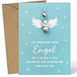 BETESSIN Schutzengel Geschenk - Schutzengel Schlüsselanhänger mit Karte und Umschlag - Schutzengel...