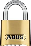 ABUS Zahlenschloss 180IB/50 - Vorhängeschloss aus Messing - wetterfest - mit individuell...