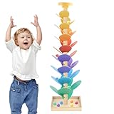 Kugelbahn Spielzeug | Regenbogen Musikbaum Mit Bauklötzen | Holzspielzeug Frühförderung Farben...
