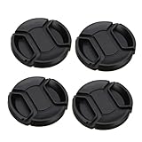 TEHAUX 4 Stück Teiliges Objektivdeckel mit Center Pinch Design Staub und Spritzwassergeschützt...
