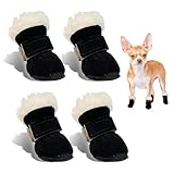Hundeschuhe Pfotenschutz Winter, 4pcs Schneestiefel Hunde, HundeSchuhe Anti Rutsch, Rutschfest und...