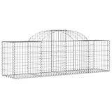 Gabionen mit Hochbogen 9 STK. 200x50x60/80 cm - Verzinktes Eisen für Gartenpflege, Langlebig &...