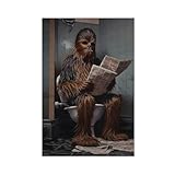 GAHCWB Chewbacca, Star Wars Badezimmer-Kunst-Leinwand-Poster, Schlafzimmerdekoration, Landschaft,...