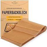 Backpapier Zuschnitte, 120 Stück Pergamentpapier zum Backen - Halbblechpfannen 30x41 cm |...