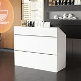 PREMTURE Empfangstheke, Rezeption in weiß, Empfangstresen, Bürotheke, für Firmenhallen,...