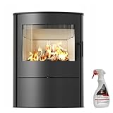 KRATKI Rollo 2 Kaminofen 10 kW Ø 150 mm mit Raumluftunabhängig – Freistehender Stahl-Holzofen...