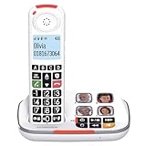 SWISSVOICE - Xtra 2355 - DECT - Schnurloses Festnetztelefon - Große Tasten - Anrufbeantworter -...