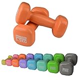 Vinyl Hantel 2er Set Verschiedene Gewichte und Farbe zur Auswahl (Apriko, 2 x 1,5 kg)