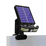 Solarbetriebene Gartenleuchten | Solarleuchten mit Klemme für den Außenbereich, Zaunbeleuchtung...