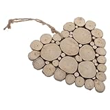 VALICLUD Herzförmige Holz Wanddekoration 20cm Rustikales Treibholzherz Valentinstagsdeko zum...