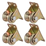 4 Stück Umlenkrolle Stahlseil, Umlenkrollen für Seile V-Nut Seilrollen, Umlenkrollen für Seile...