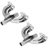 2 Stück Drum-Klauenhaken für Basstrommel, Percussion-Instrumenten-Ersatz, Silber