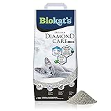 Biokat's Diamond Care Classic Katzenstreu ohne Duft - Feine Klumpstreu aus Bentonit mit Aktivkohle...