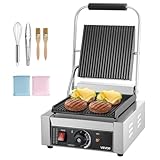 VEVOR kommerzieller Panini-Grill Kontaktgrill 1800 W für Sandwiches Steak Bacon Hamburger,...