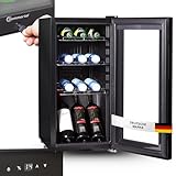 Sommertal Kühlschrank mit Glastür GK50– Leiser Getränkekühlschrank mit LED, Touchscreen &...