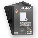 SIGNZ Klemmhefter DIN A4, 5 Stück, schwarz, Für bis zu 30 Blatt, CO2-neutral hergestellt, made in...