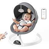 Brolteja Babywippe Elektrisch,babyschaukel elektrisch für Kinder bis 9 kg,Elektrische Babyschaukel...