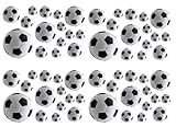 Viojrlly 4 Blattes Fußball Wandsticker, 3D Wandtattoo Fußball, Fussball Wandtattoo Selbstklebend,...