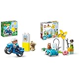 LEGO DUPLO Polizeimotorrad, Polizei-Spielzeug für Kleinkinder ab 2 Jahre & DUPLO Town Windrad und...