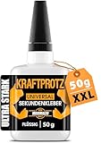Sekundenkleber extra stark – XXL 50 g Superkleber für präzise Reparaturen – transparent,...