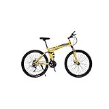TVAFEDS Fahrrad High Carbon Steel Frame Off-Road Variable Speed Folding Mountain Bike...