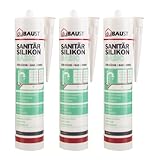 3x dubaust SAB24 Sanitärsilikon Basic elastisch dauernassbeständig schimmelresistent Bad Küche...