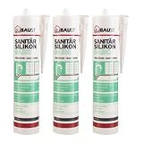 3x dubaust SAB24 Sanitärsilikon Basic elastisch dauernassbeständig schimmelresistent Bad Küche...