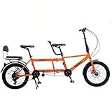 SAYEYBU Faltbares Tandem, City-Fahrrad, Cruiser-Fahrrad Mit 7 GäNgen, Faltrad Mit 3 Sitzen,...