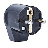 as - Schwabe Winkelstecker - Schutzkontaktstecker mit doppeltem Schutzkontakt - Anschluss Leitungen...