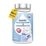 EinBär Glucosamin Chondroitin 16 in 1 Komplex 1500mg pro Tagesdosis - Mit MSM,Kurkuma, Vitamin...