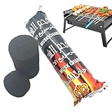 Premium BBQ Holzkohle - Holzkohle aus natürlichem Fruchtholz zum Grillen | Niedrige, leicht lesbare...