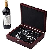 Cooko Korkenzieher, Manueller Wein Öffner Kit mit Belüfter und Ausgießer,Zink-Legierung Griff...